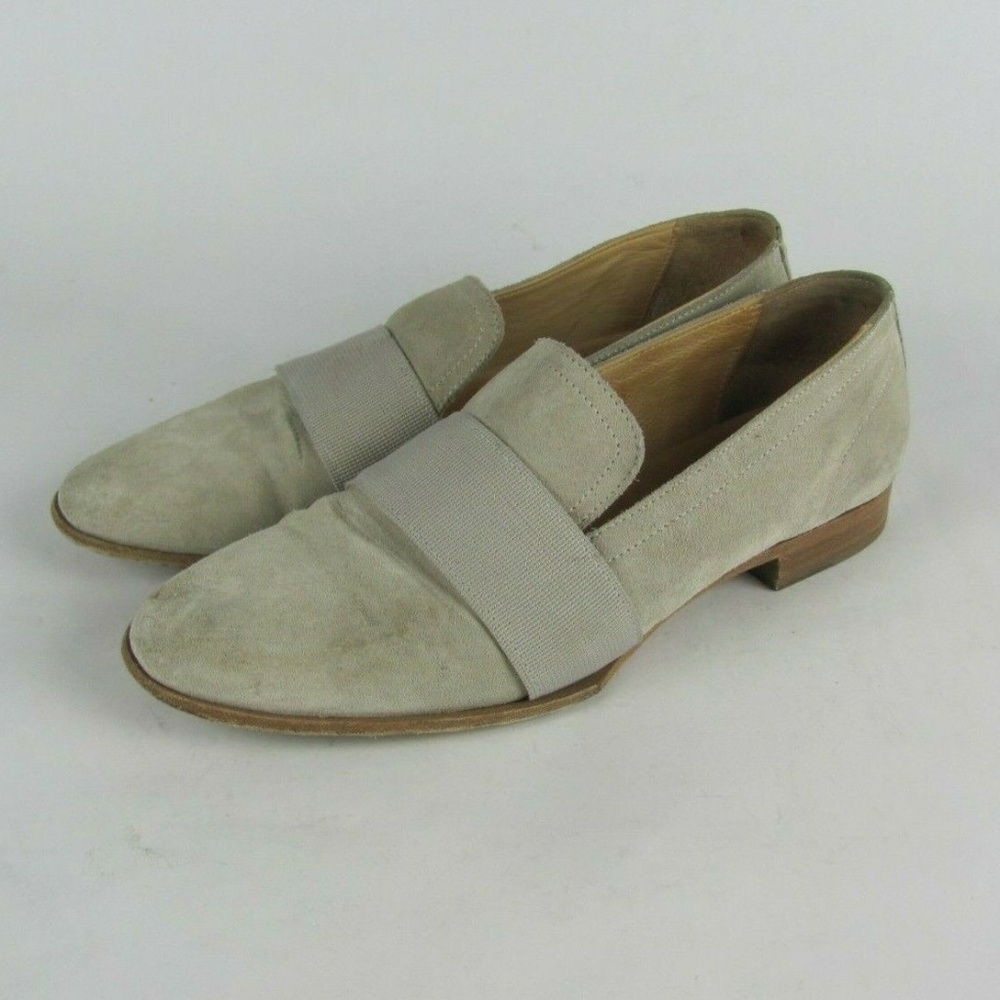 Rag & Bone Amber Suede Off White Loafers Flats 10